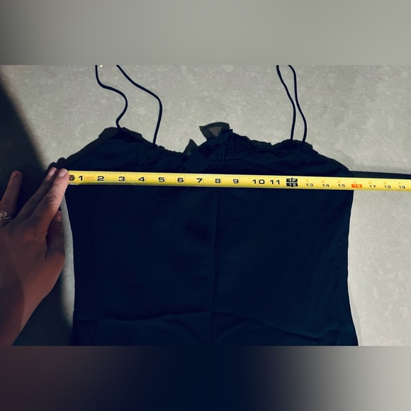 EUC Ralph Lauren Spaghetti Strap Little Black Dress W/ Ruffles - Picture 5 of 5
